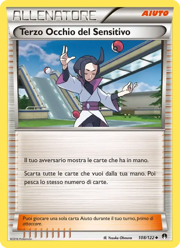 Terzo Occhio del Sensitivo — Turbo Crash 108 Italian Pokémon card