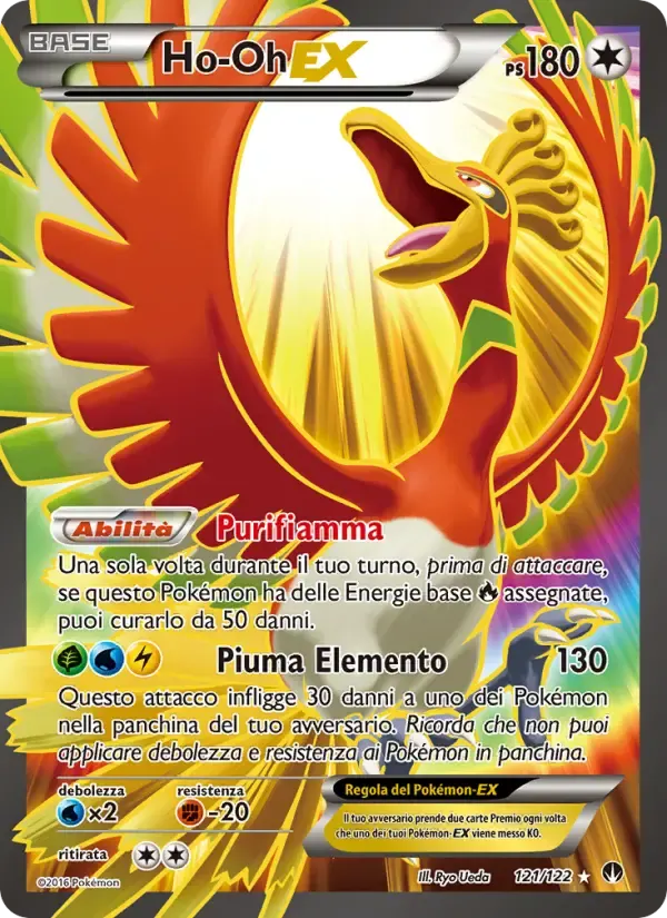 Ho-Oh EX — Turbo Crash 121 Italian Pokémon card