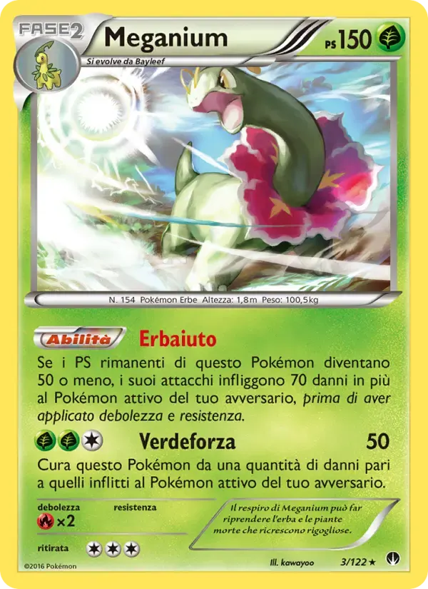 Meganium — Turbo Crash 3 Italian Pokémon card