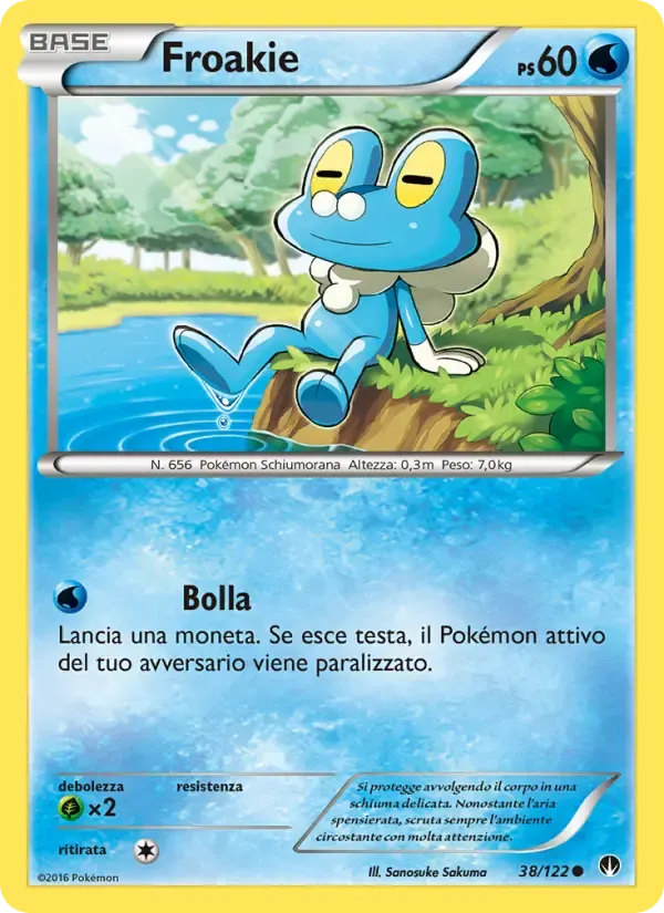 Froakie — Turbo Crash 38 Italian Pokémon card