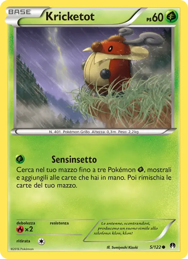 Kricketot — Turbo Crash 5 Italian Pokémon card