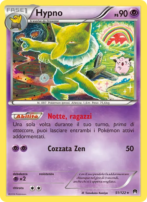 Hypno — Turbo Crash 51 Italian Pokémon card