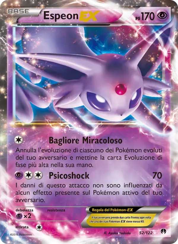 Espeon EX — Turbo Crash 52 Italian Pokémon card