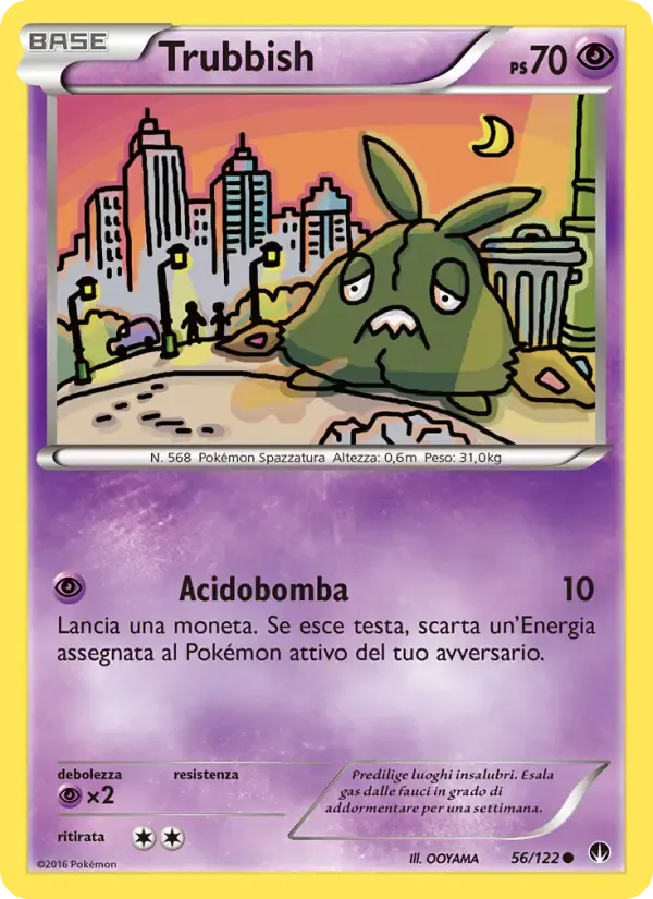 Trubbish — Turbo Crash 56 Italian Pokémon card