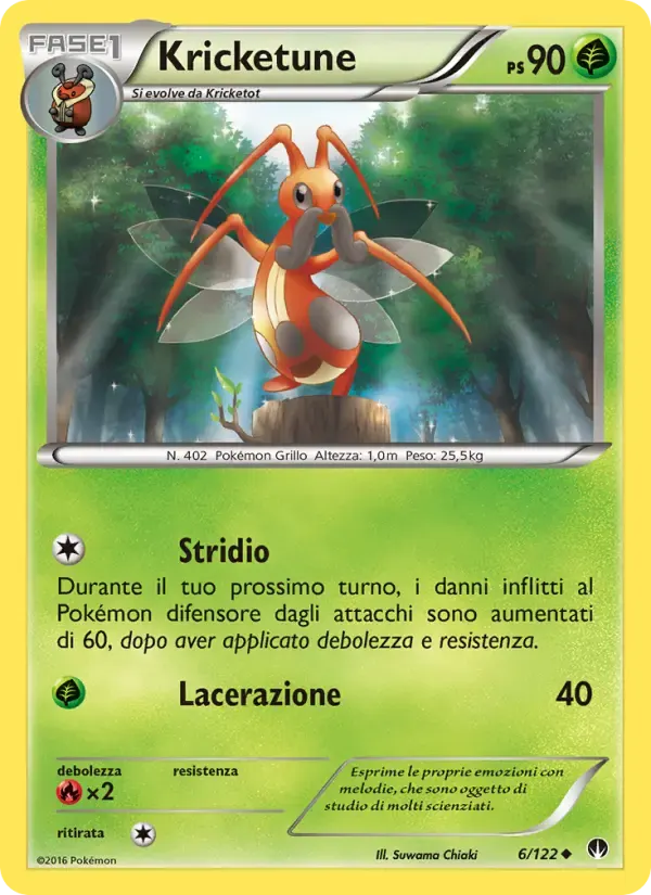 Kricketune — Turbo Crash 6 Italian Pokémon card