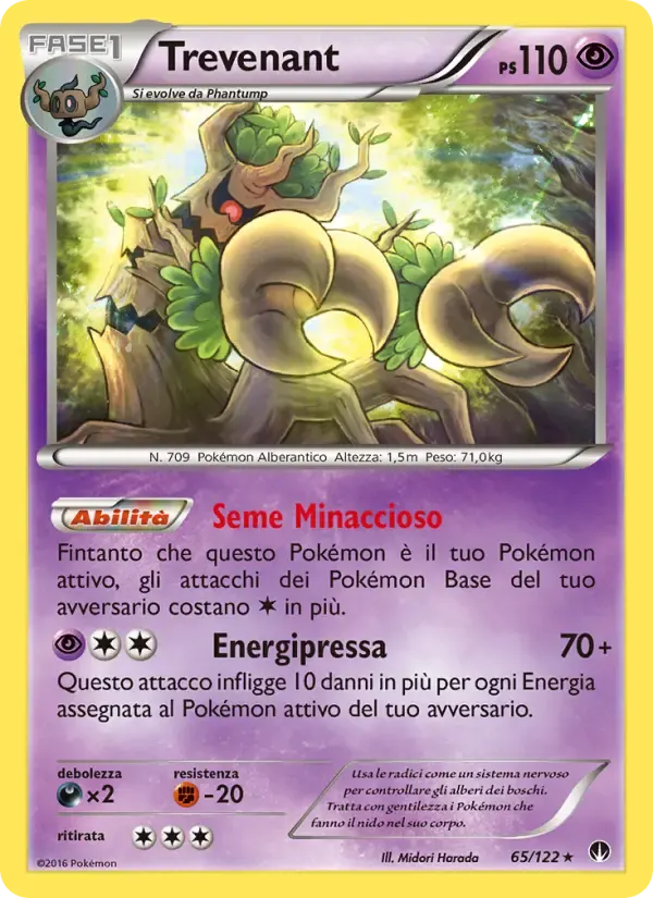 Trevenant — Turbo Crash 65 Italian Pokémon card