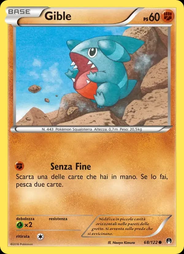 Gible — Turbo Crash 68 Italian Pokémon card