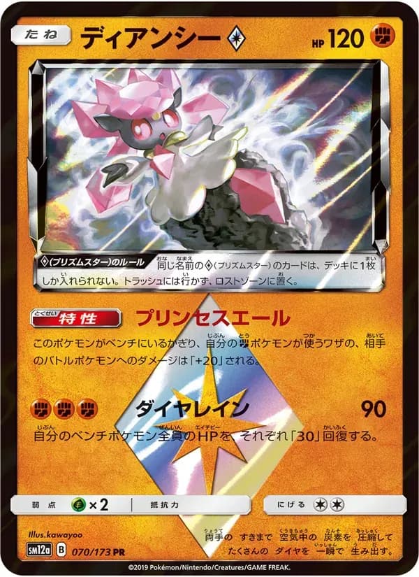 ディアンシー — SM12A 070 Japanese Pokémon card