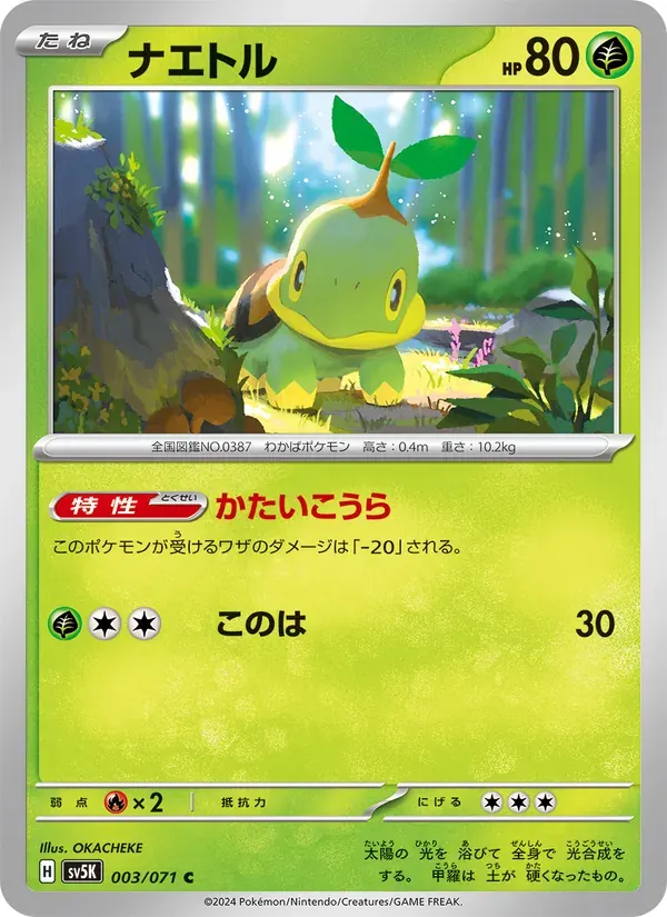 ナエトル — SV5K 003 Japanese Pokémon card