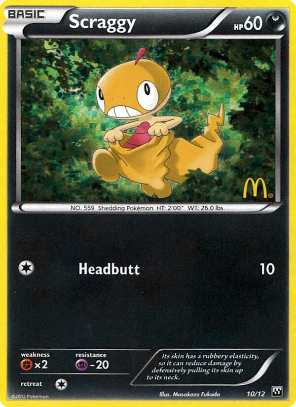 Scraggy — McDonald's Collection 2012 10 Pokémon card