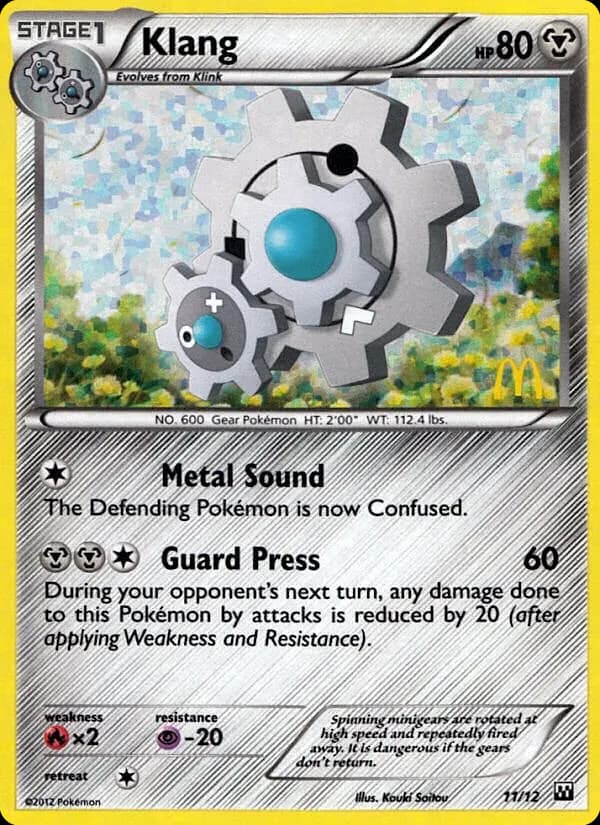 Klang — McDonald's Collection 2012 11 Pokémon card