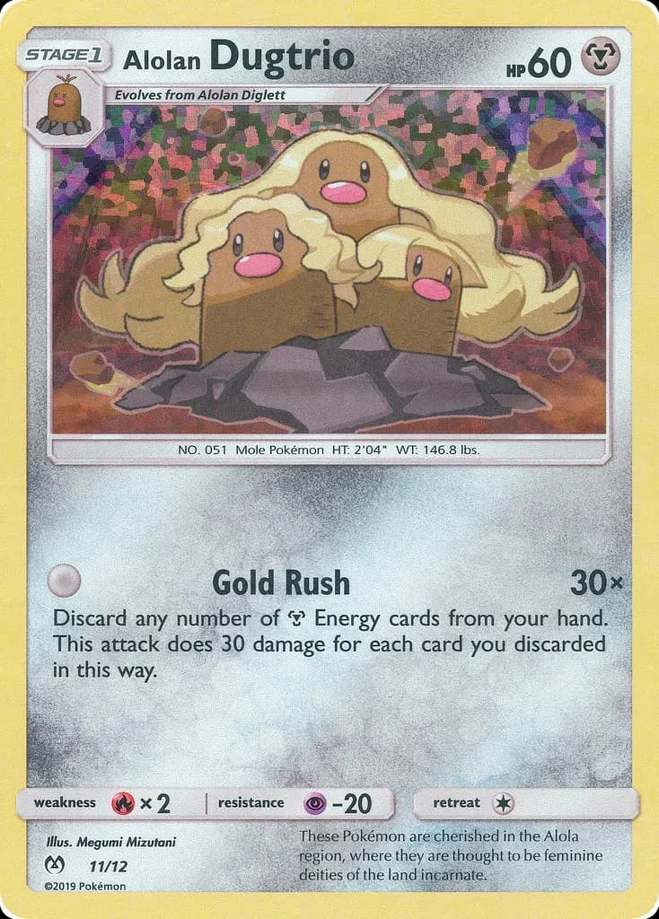 Alolan Dugtrio — McDonald's Collection 2019 11 Pokémon card
