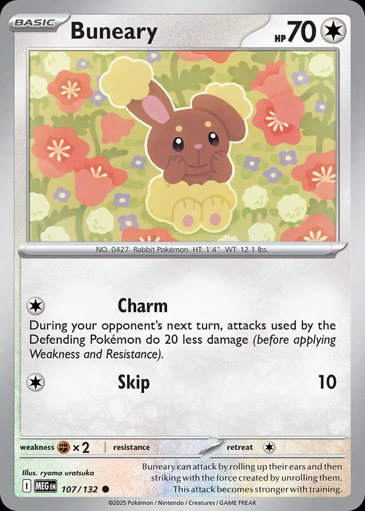 Buneary — Mega Evolution 107 Pokémon card