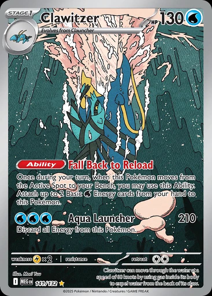 Clawitzer — Mega Evolution 141 Pokémon card