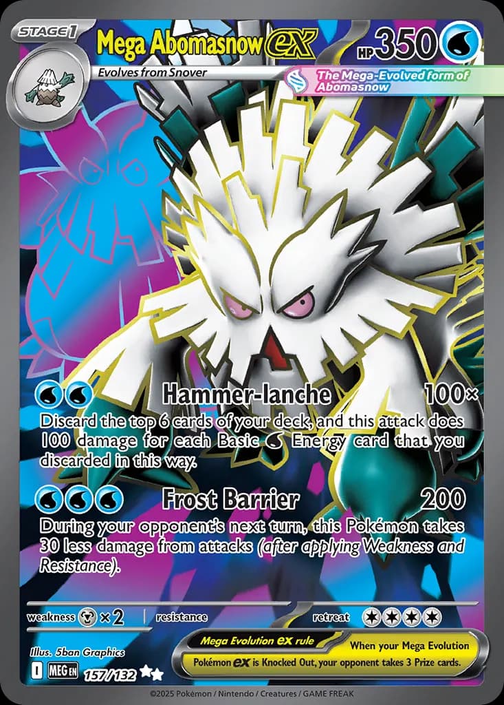 Mega Abomasnow ex — Mega Evolution 157 Pokémon card