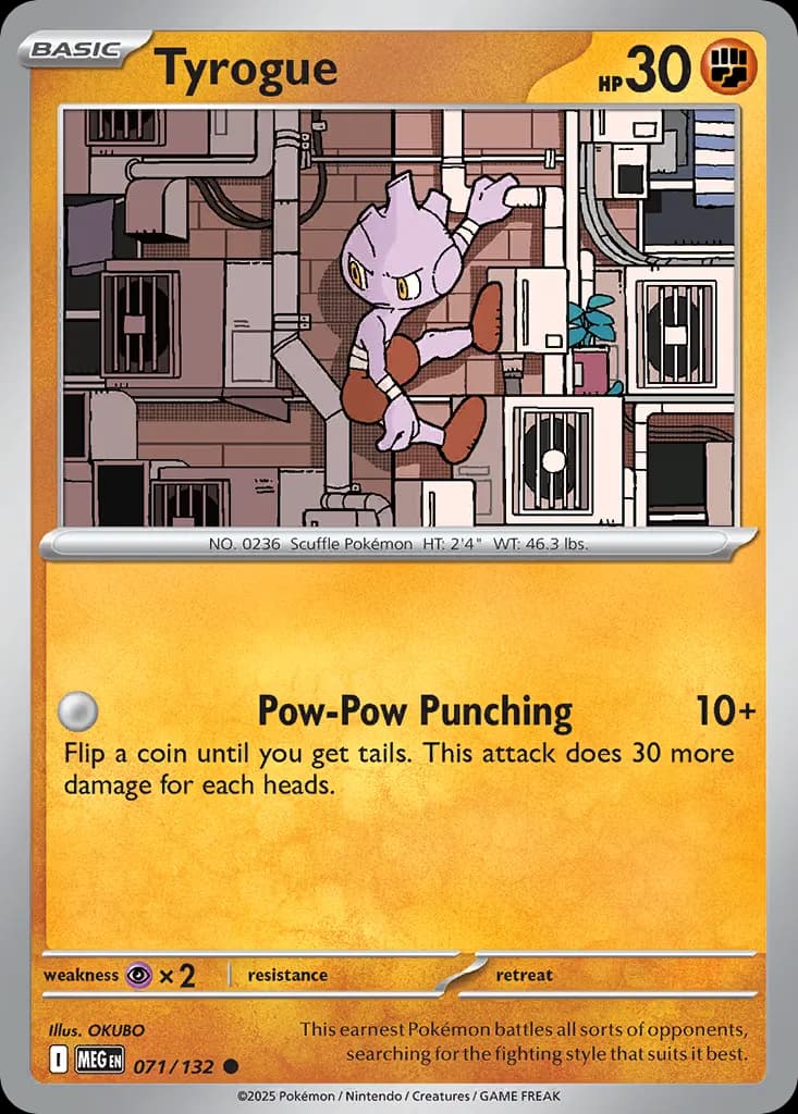 Tyrogue — Mega Evolution 71 Pokémon card