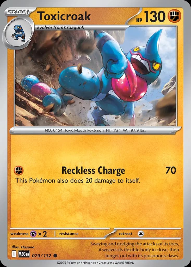 Toxicroak — Mega Evolution 79 Pokémon card