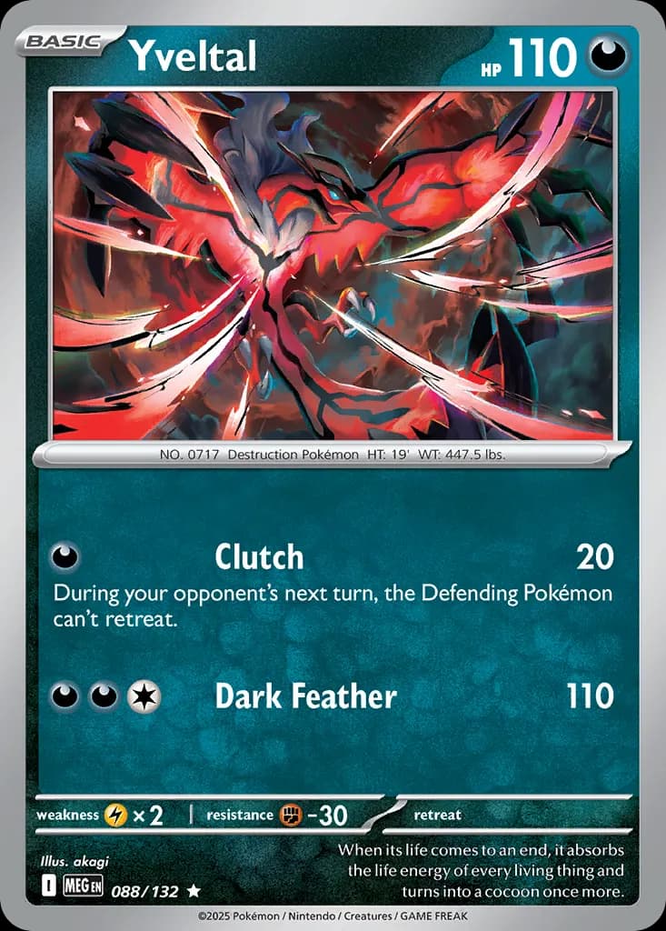 Yveltal — Mega Evolution 88 Pokémon card