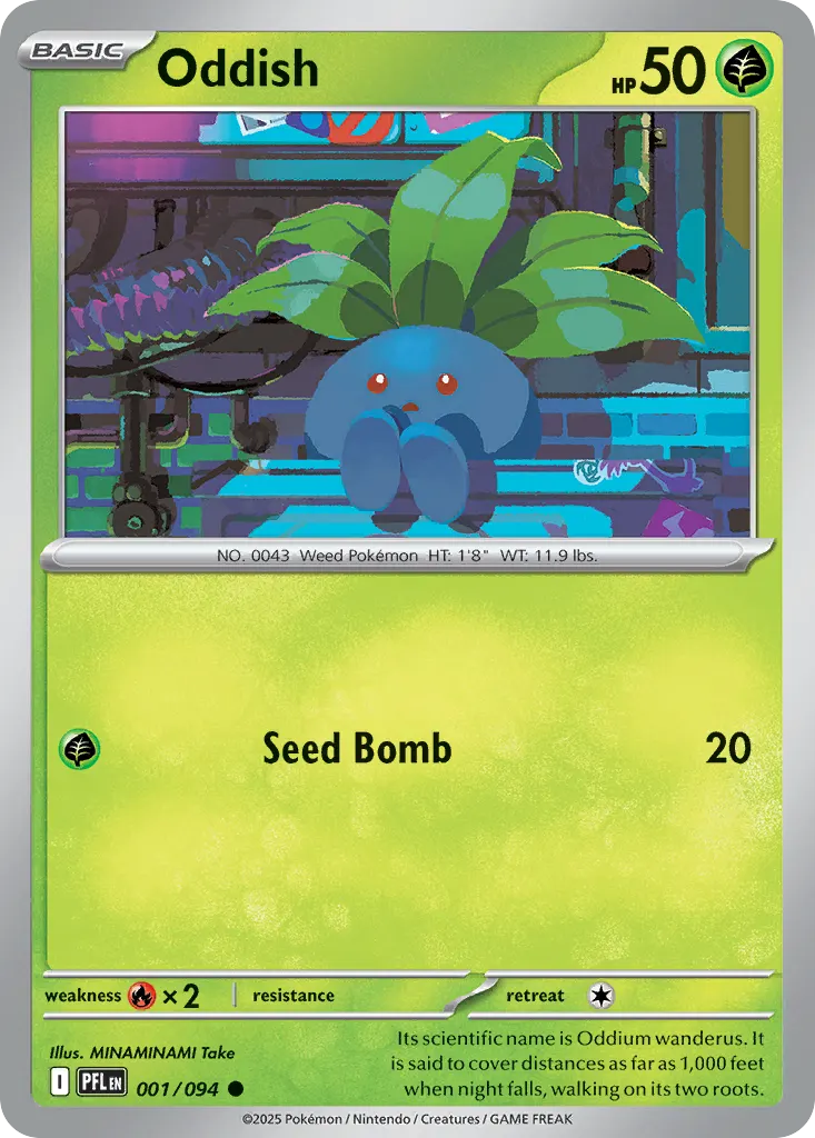 Oddish — Phantasmal Flames 1 Pokémon card