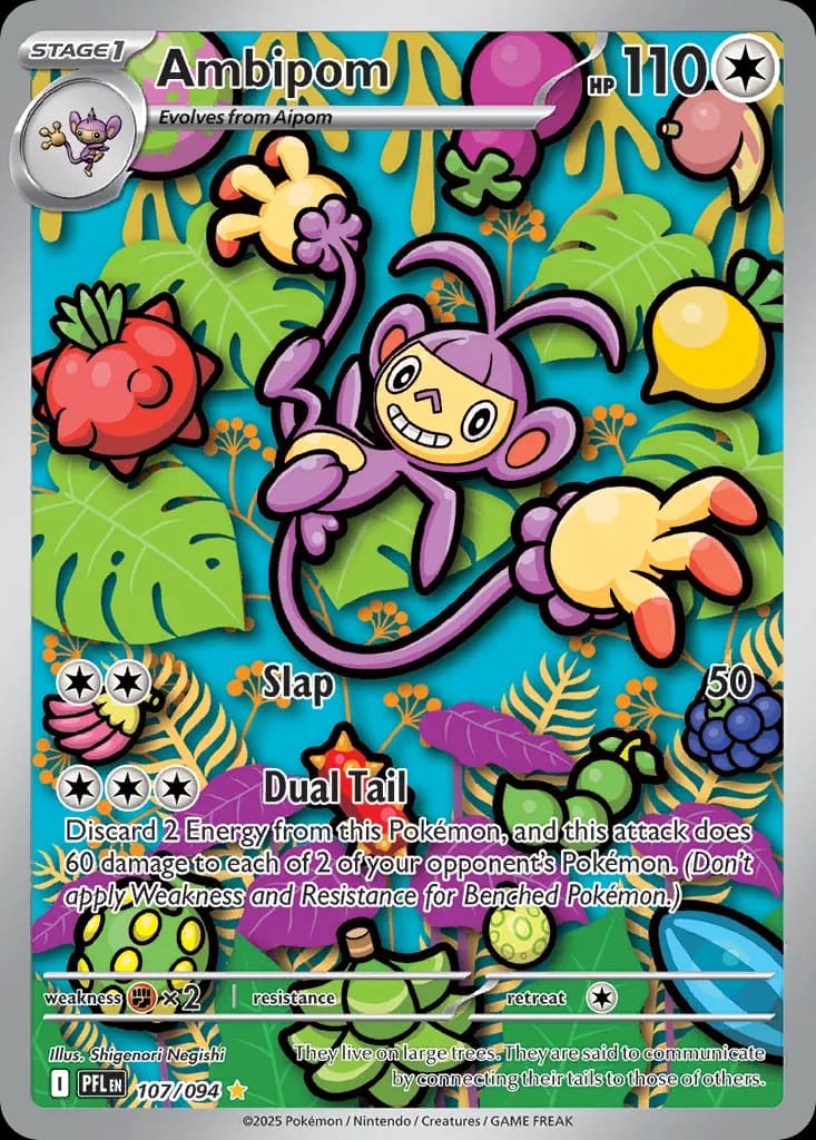 Ambipom — Phantasmal Flames 107 Pokémon card