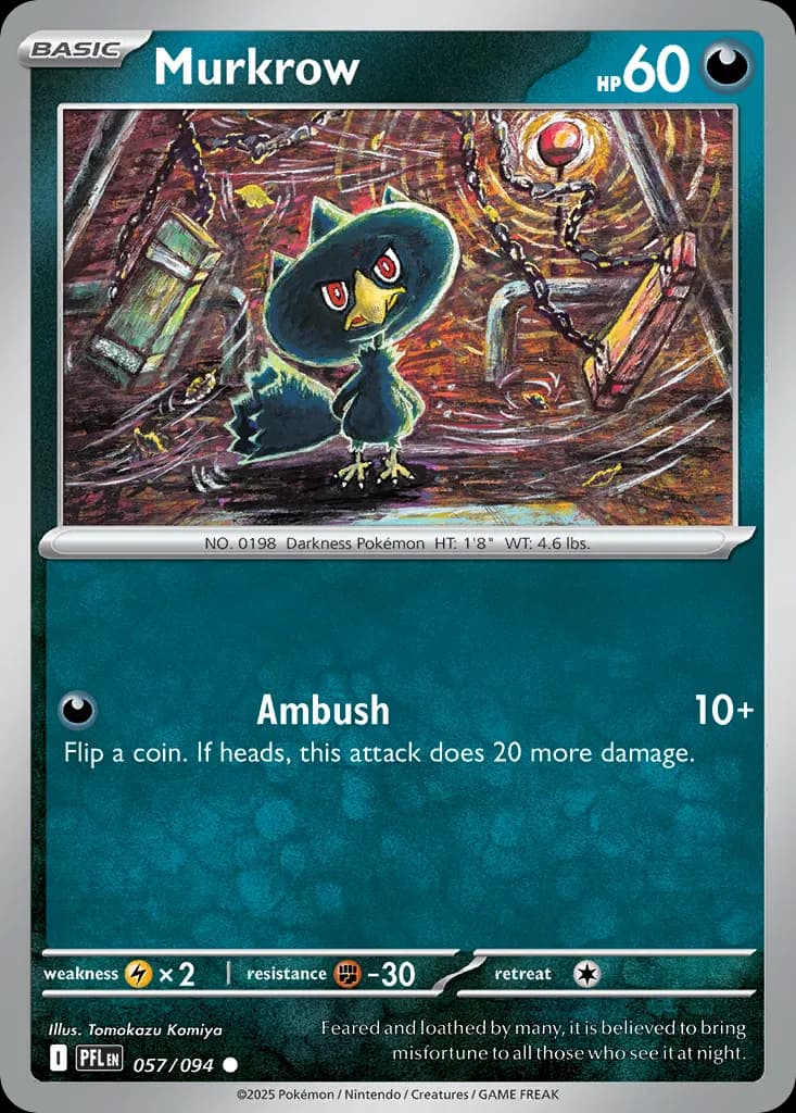 Murkrow — Phantasmal Flames 57 Pokémon card