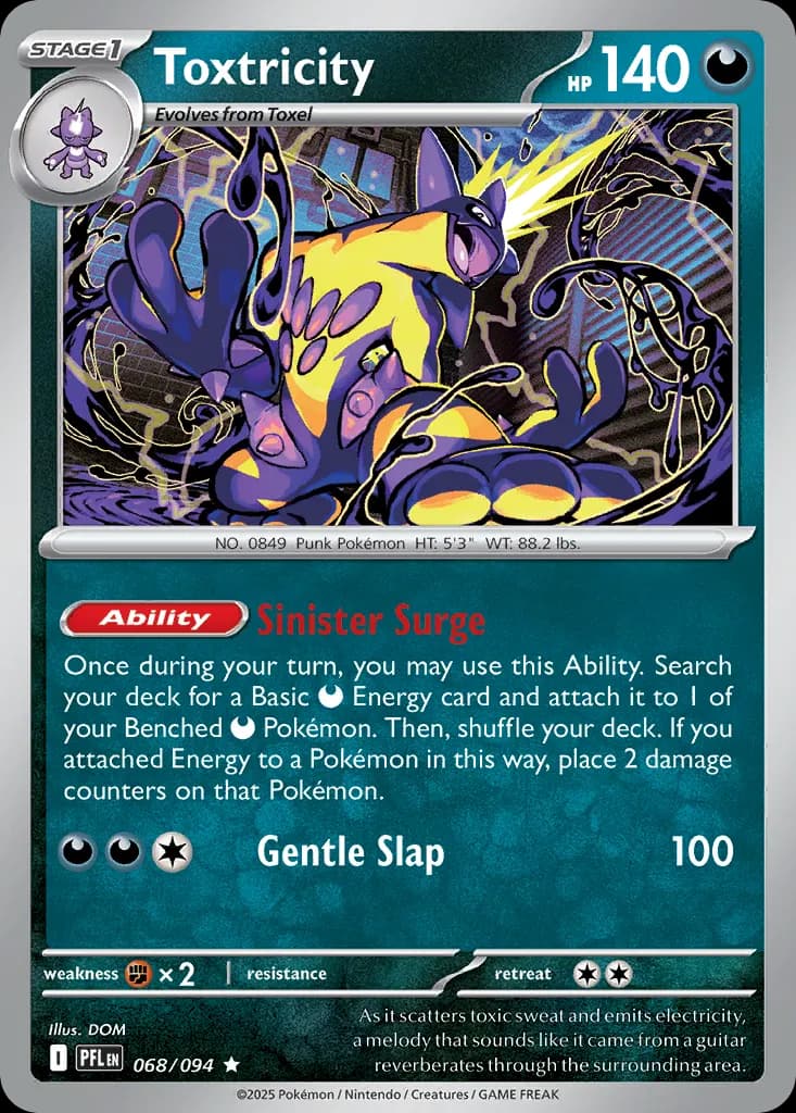 Toxtricity — Phantasmal Flames 68 Pokémon card