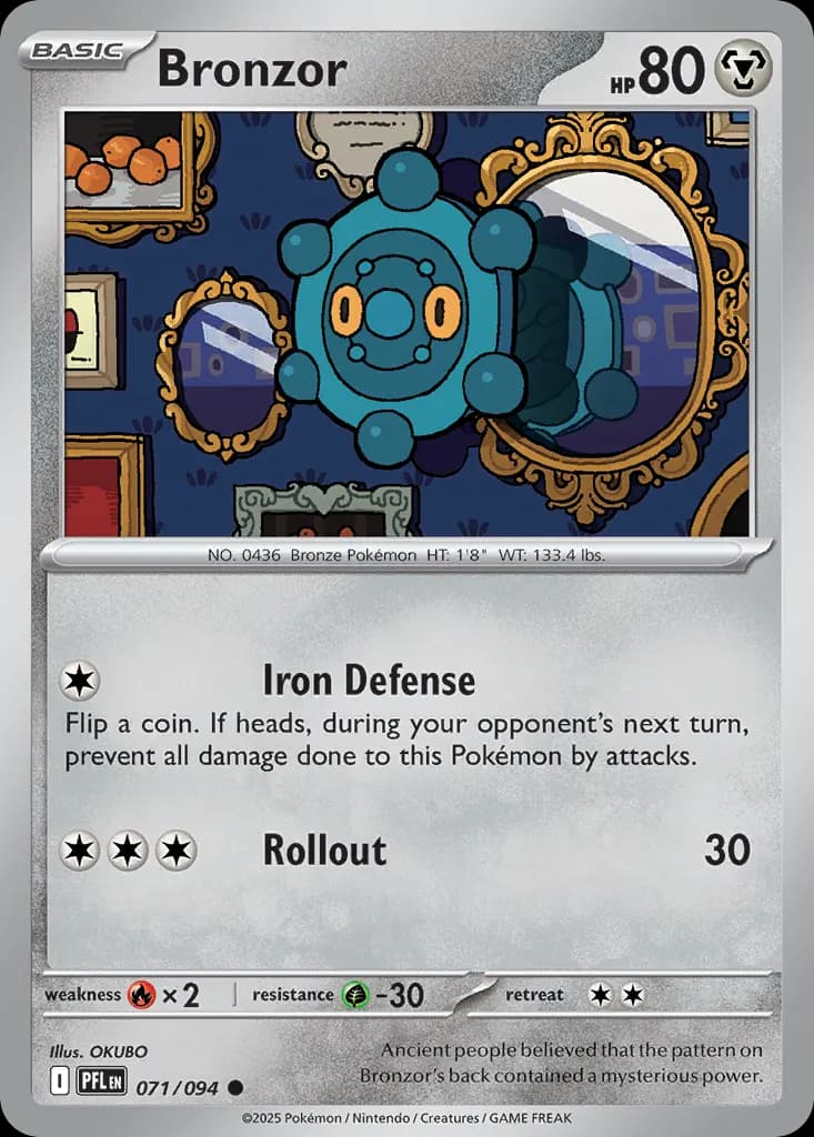 Bronzor — Phantasmal Flames 71 Pokémon card