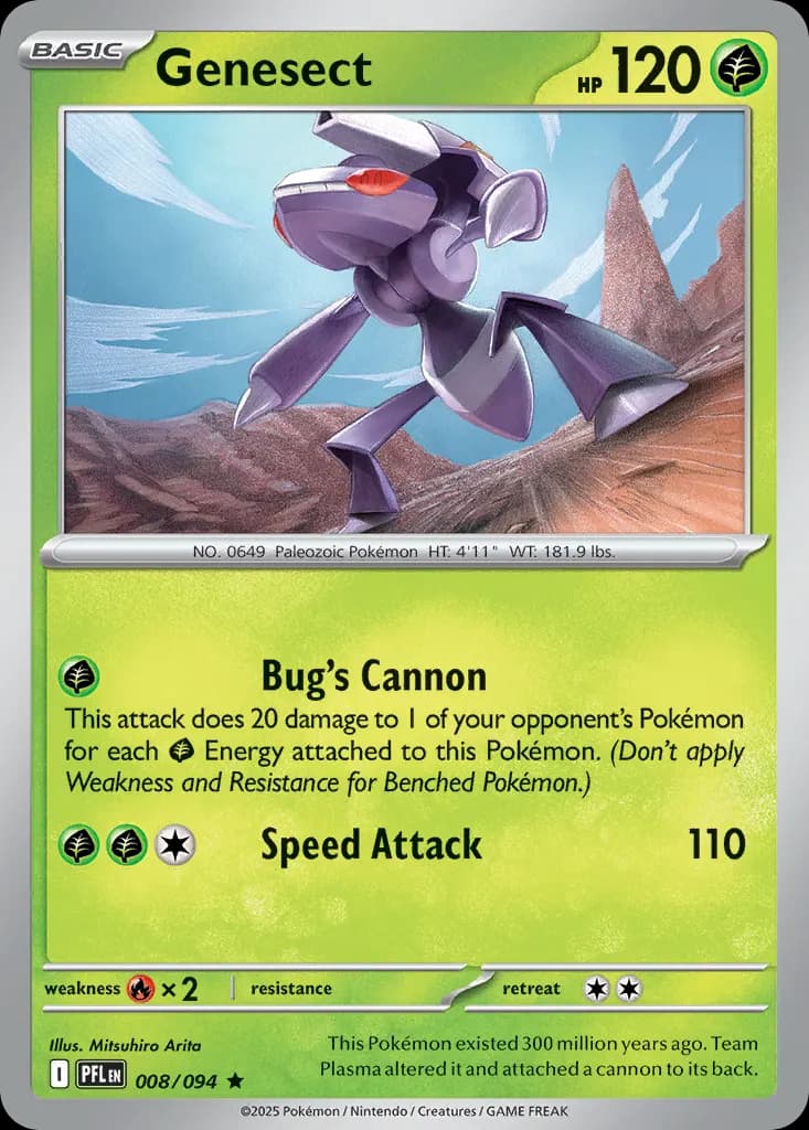 Genesect — Phantasmal Flames 8 Pokémon card