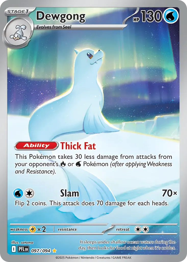Dewgong — Phantasmal Flames 97 Pokémon card