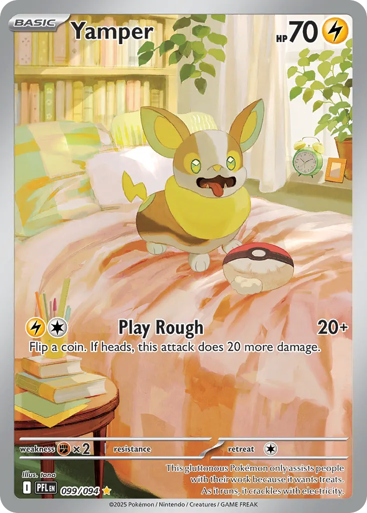 Yamper — Phantasmal Flames 99 Pokémon card