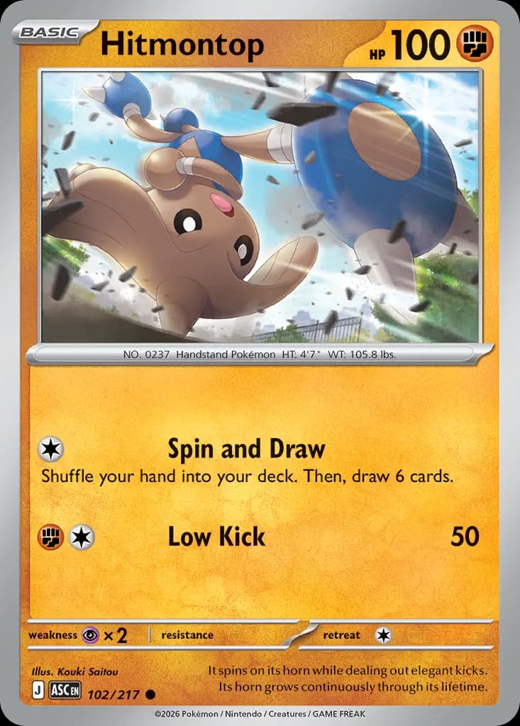 Hitmontop — Ascended Heroes 102 Pokémon card