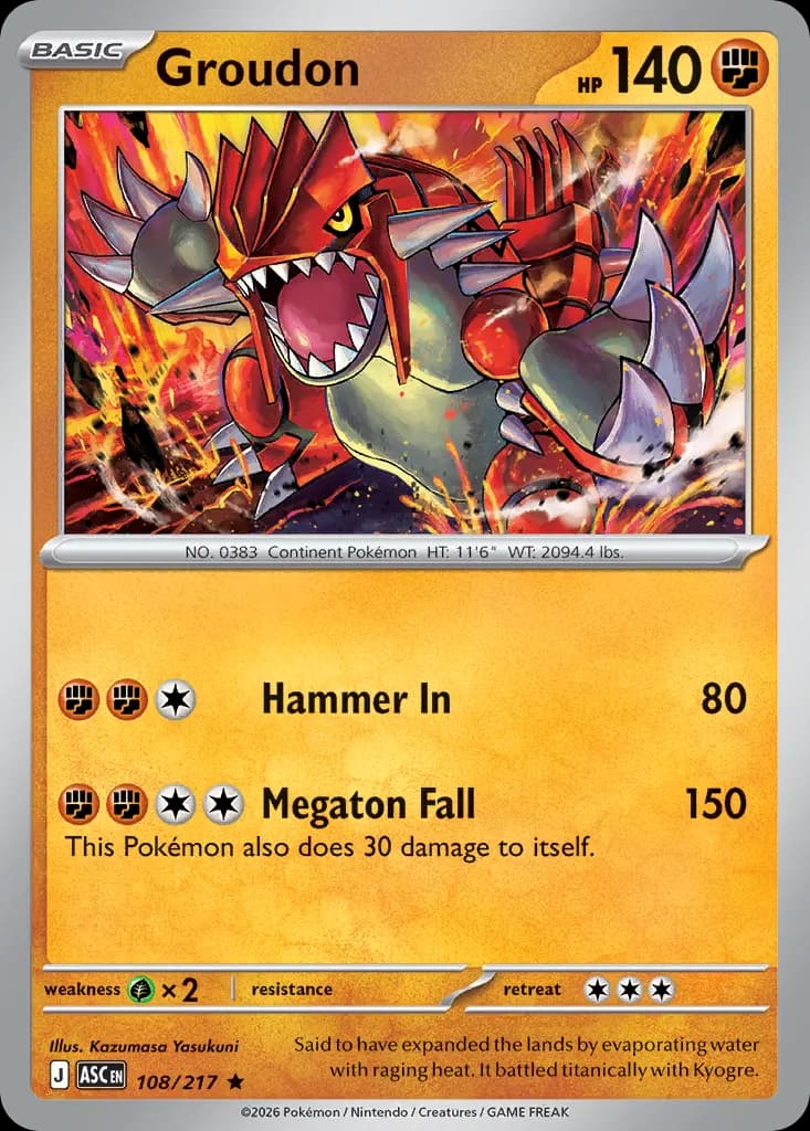 Groudon — Ascended Heroes 108 Pokémon card