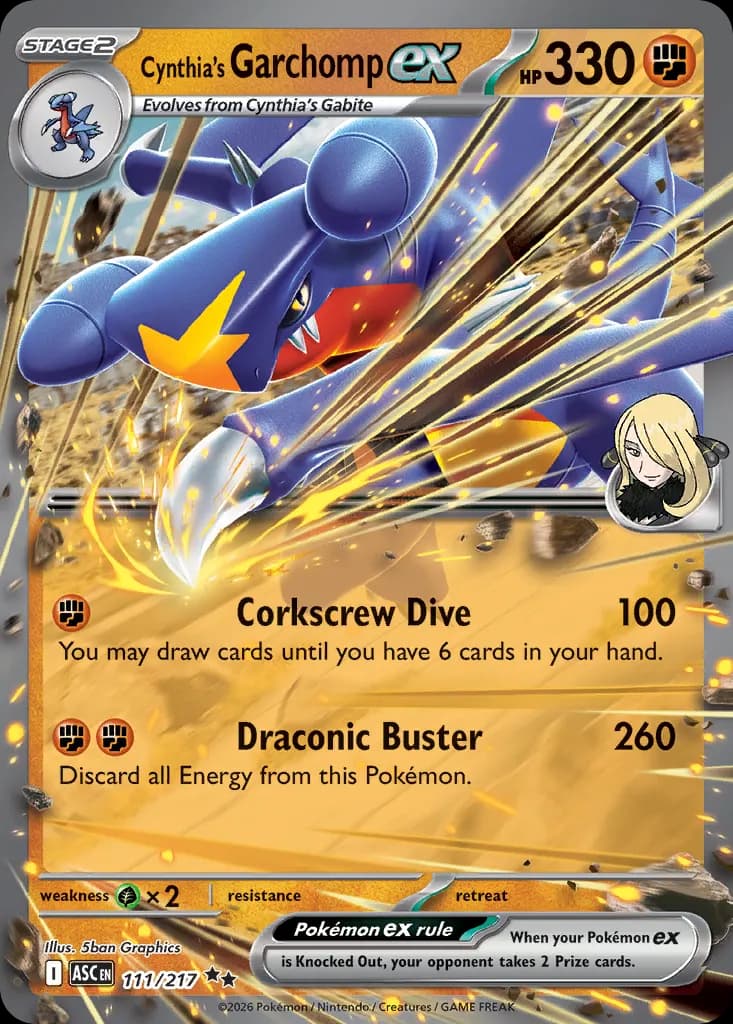 Cynthia's Garchomp ex — Ascended Heroes 111 Pokémon card