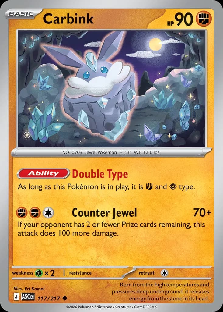 Carbink — Ascended Heroes 117 Pokémon card