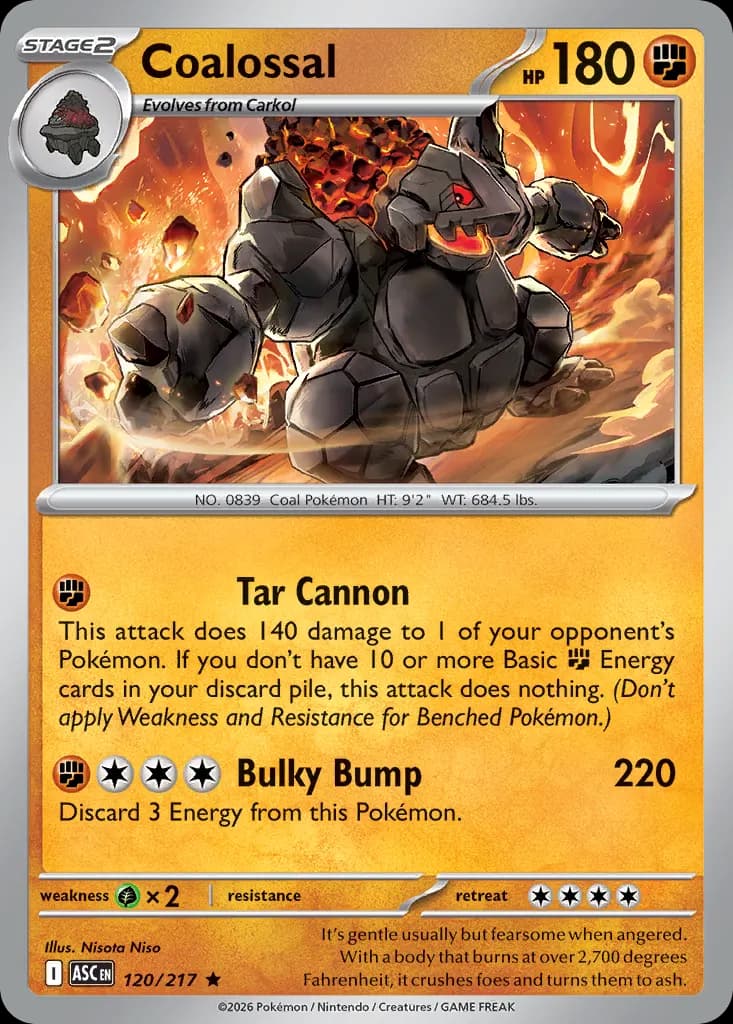 Coalossal — Ascended Heroes 120 Pokémon card