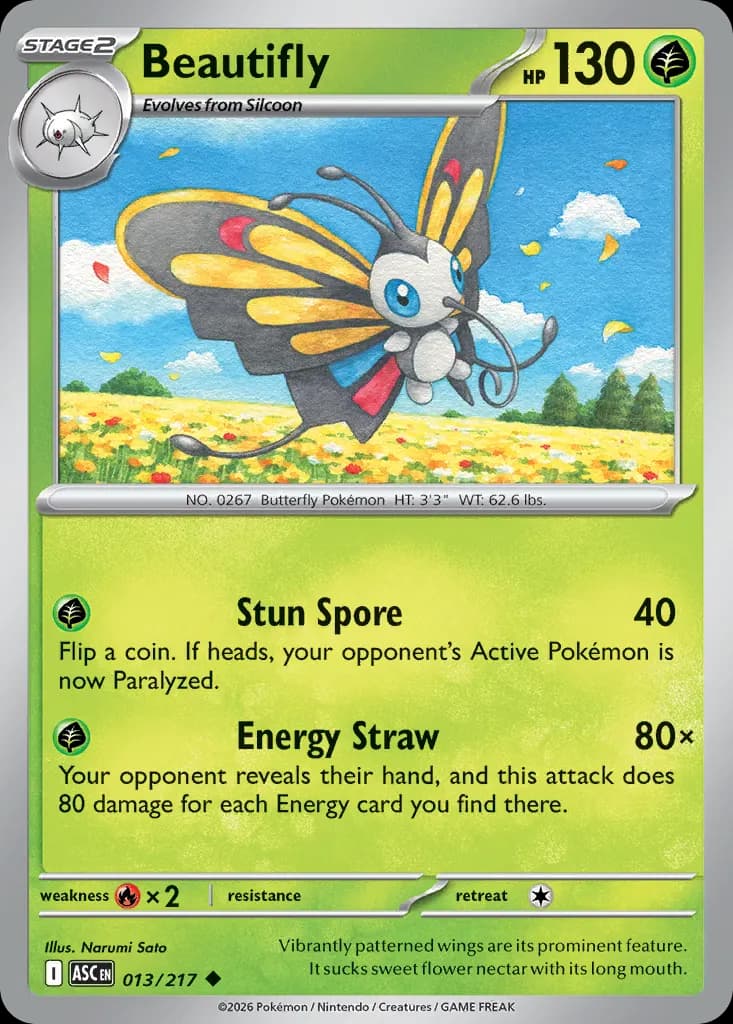 Beautifly — Ascended Heroes 13 Pokémon card