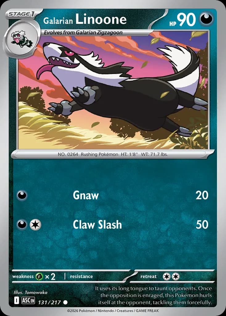 Galarian Linoone — Ascended Heroes 131 Pokémon card