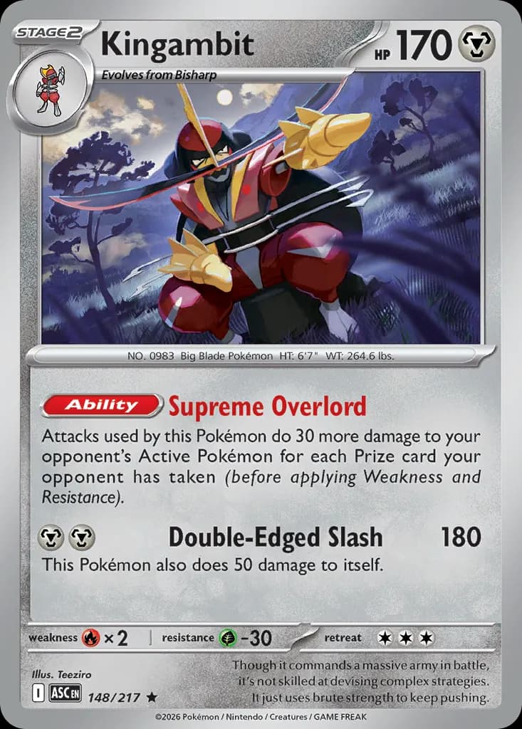Kingambit — Ascended Heroes 148 Pokémon card