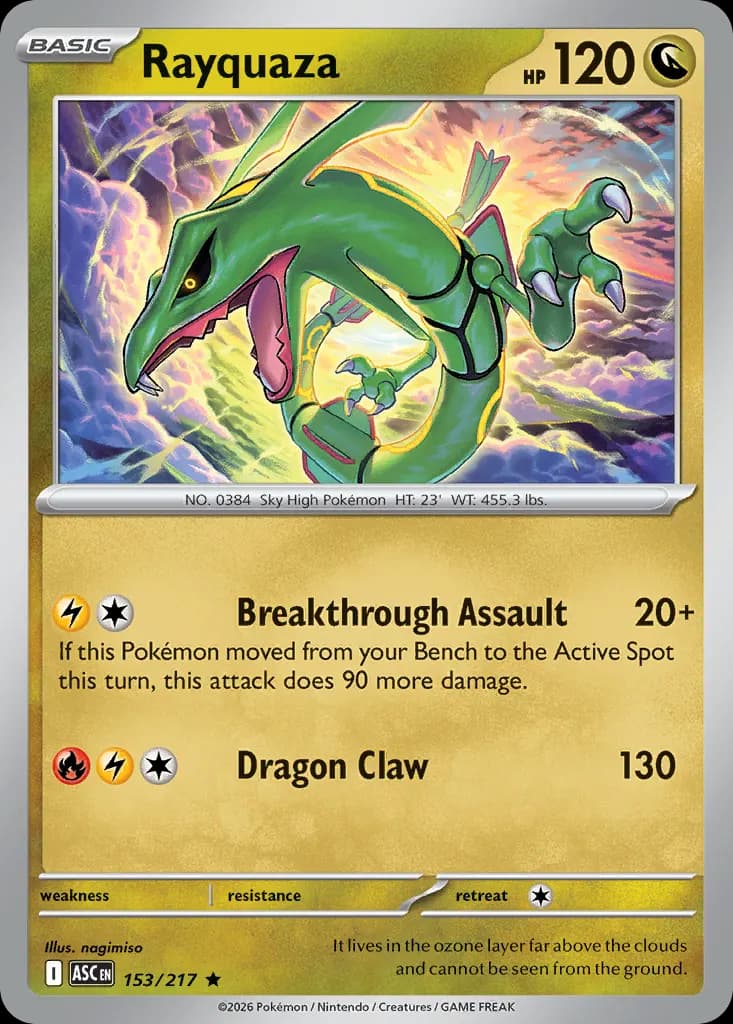 Rayquaza — Ascended Heroes 153 Pokémon card