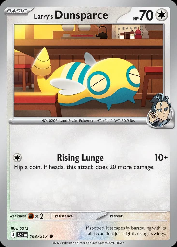 Larry's Dunsparce — Ascended Heroes 163 Pokémon card