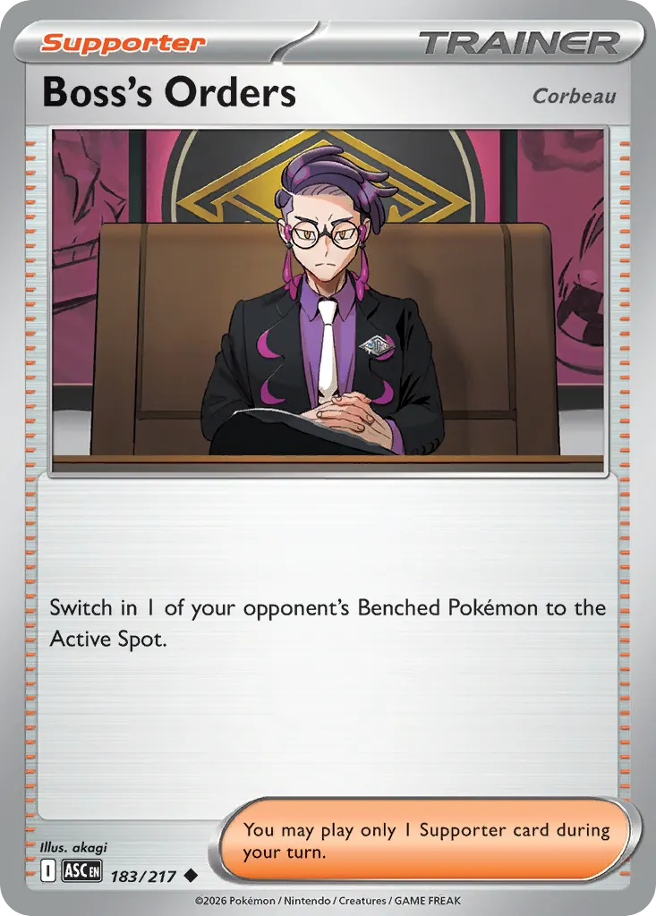 Boss's Orders — Ascended Heroes 183 Pokémon card