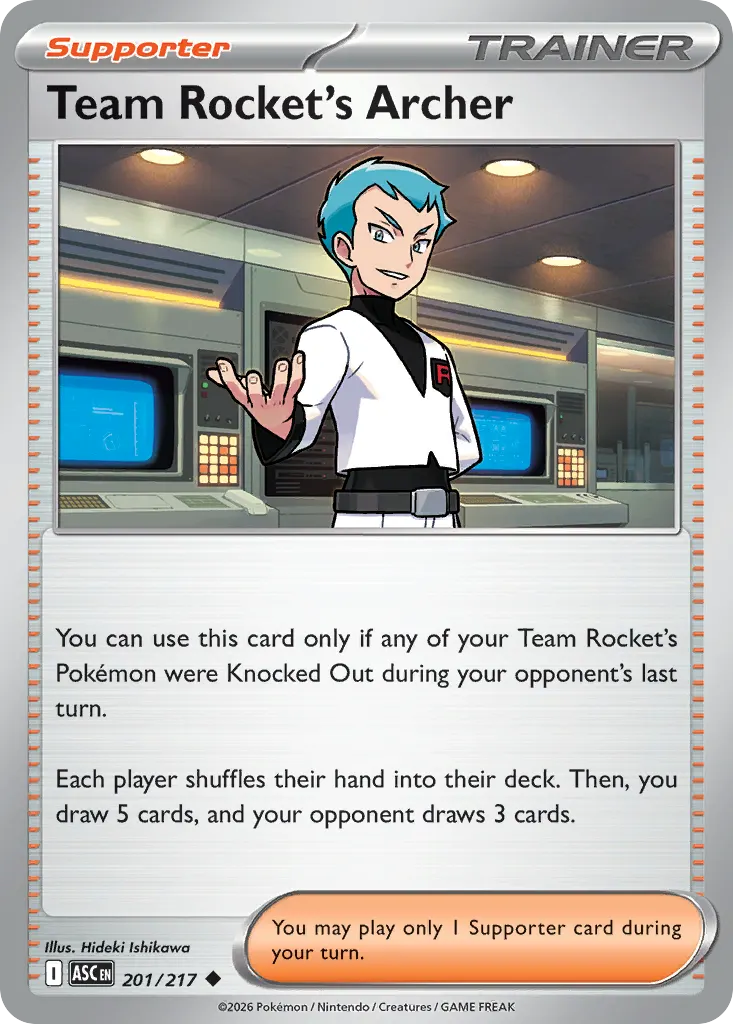 Team Rocket's Archer — Ascended Heroes 201 Pokémon card