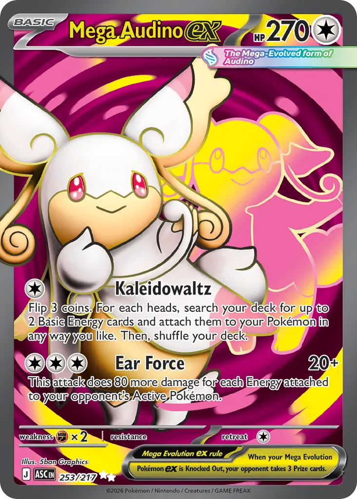 Mega Audino ex — Ascended Heroes 253 Pokémon card