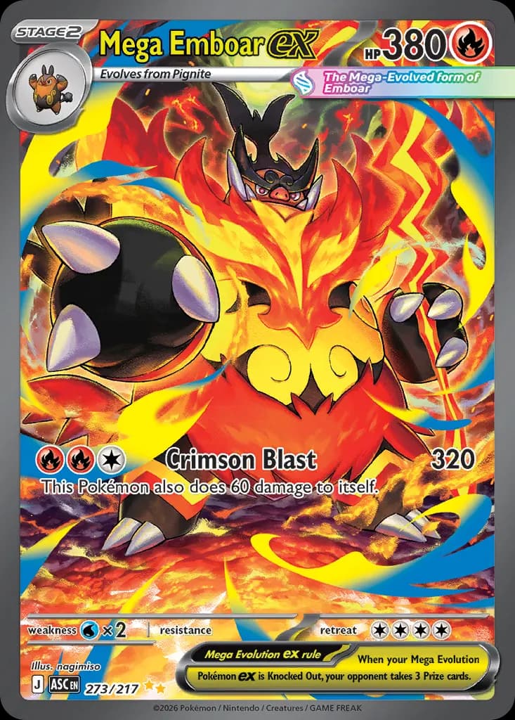 Mega Emboar ex — Ascended Heroes 273 Pokémon card