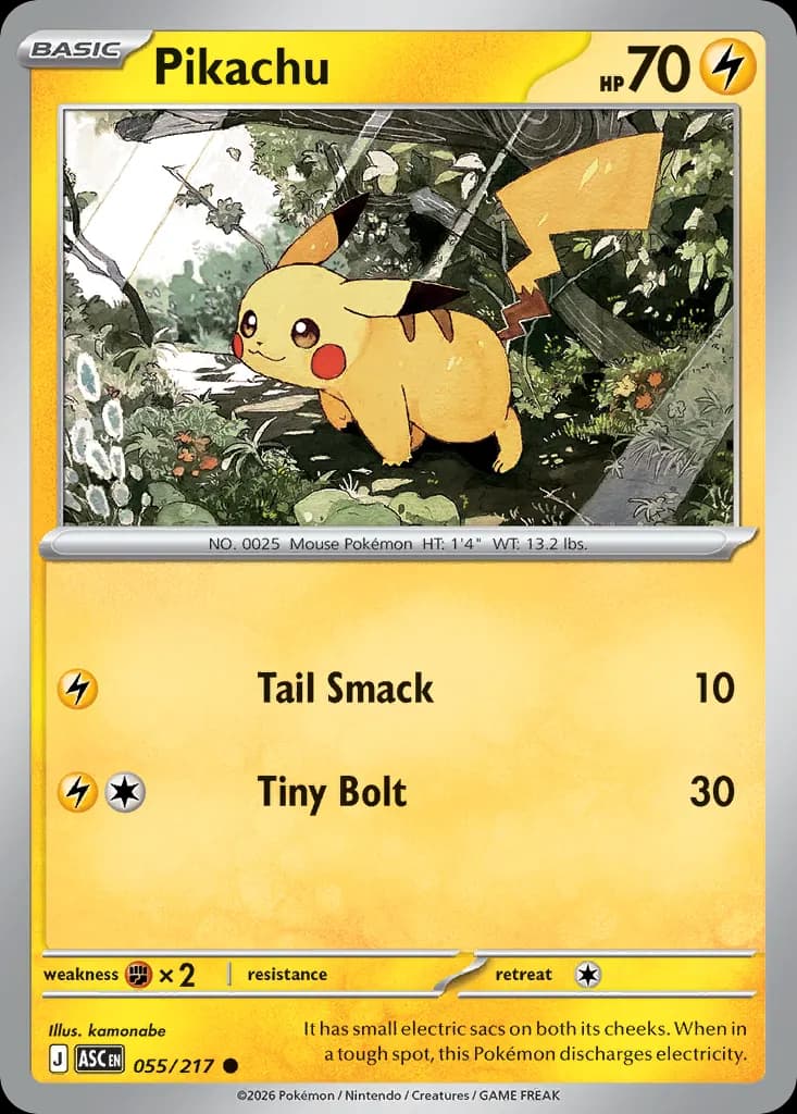 Pikachu — Ascended Heroes 55 Pokémon card