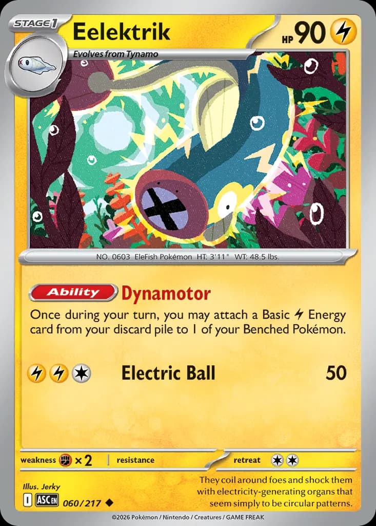 Eelektrik — Ascended Heroes 60 Pokémon card
