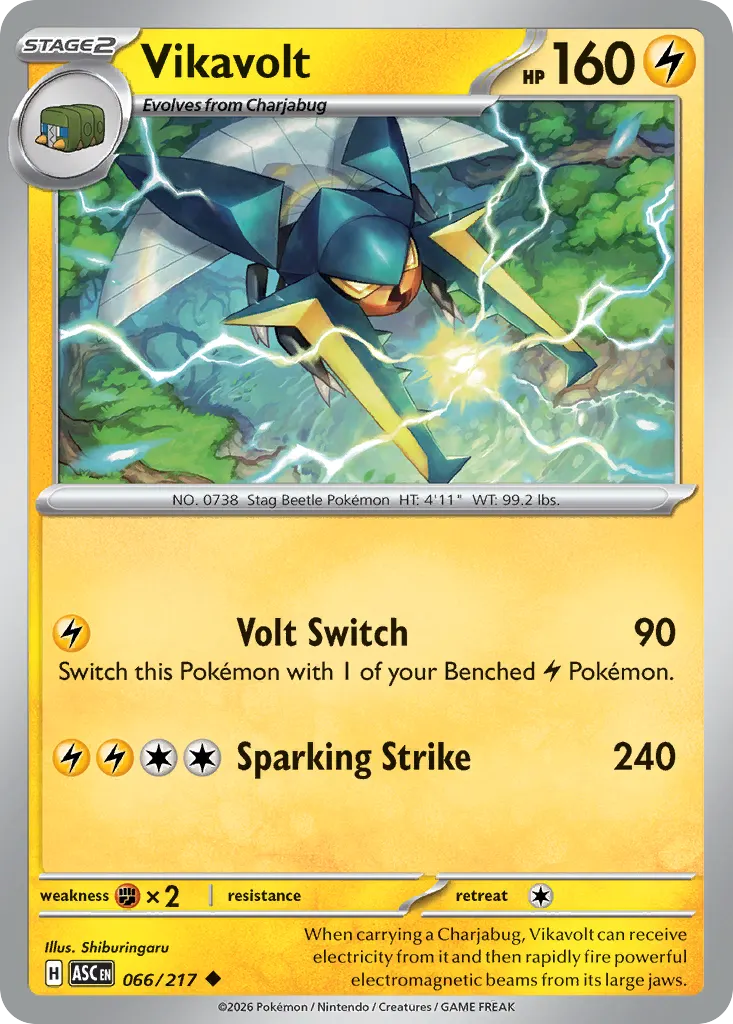 Vikavolt — Ascended Heroes 66 Pokémon card