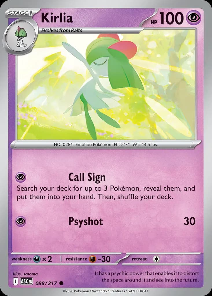 Kirlia — Ascended Heroes 88 Pokémon card