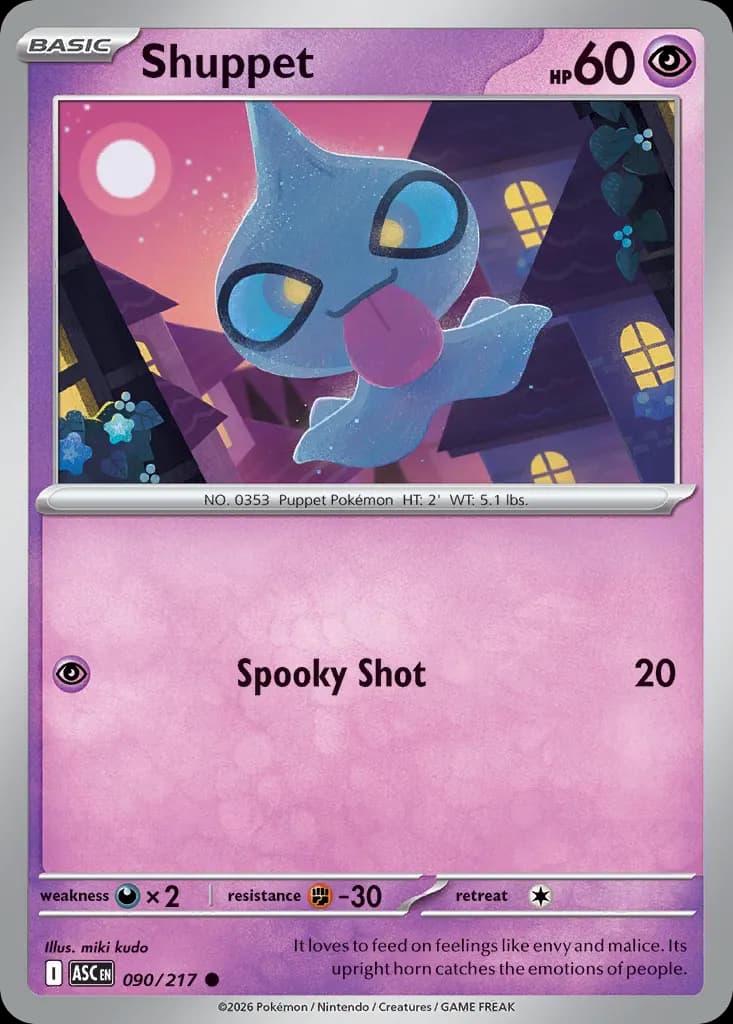 Shuppet — Ascended Heroes 90 Pokémon card