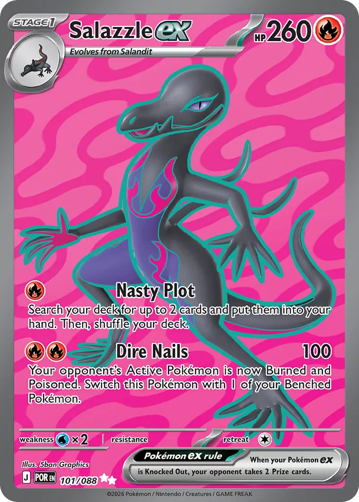 Salazzle ex — Perfect Order 101 Pokémon card